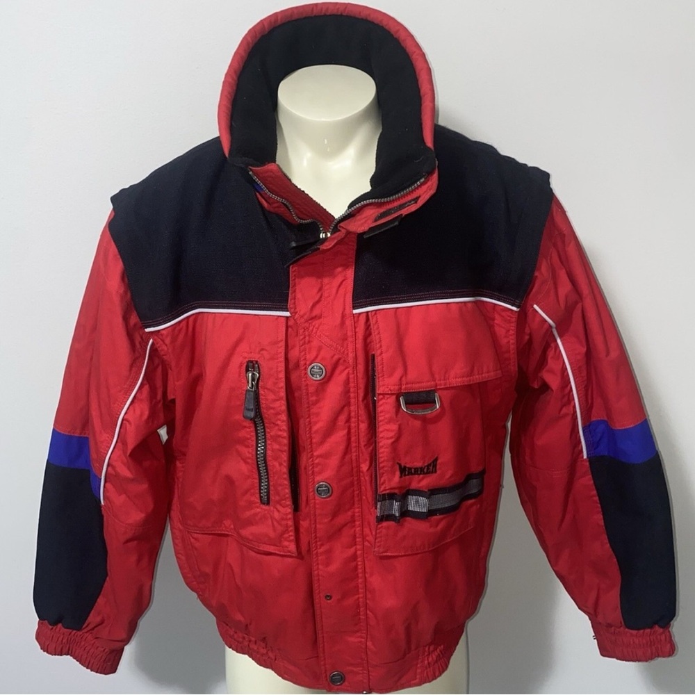 Ski Jacket Waterproof Snow Men’s XL Red, Black & Blue. From Sun & Ski Sports.